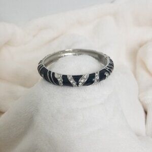 Cookie Lee Enamel and rhinestone spring cuff bracelet